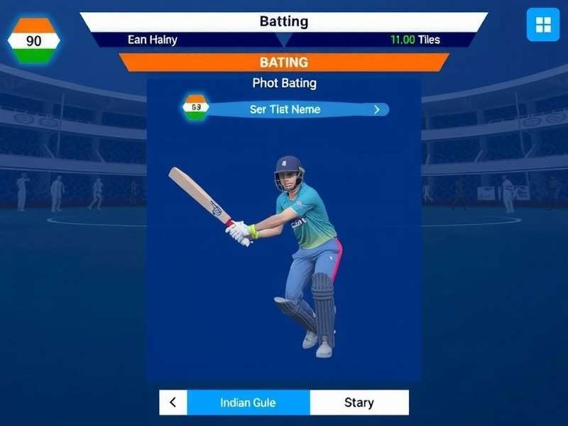 Bengaluru Blues Masters gameplay screenshot showing batting interface